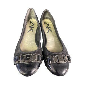 Anne Klein Women's Black Flats with Buckle Size 10 SKU 1922